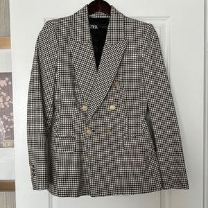 Zara Houndstooth Blazer